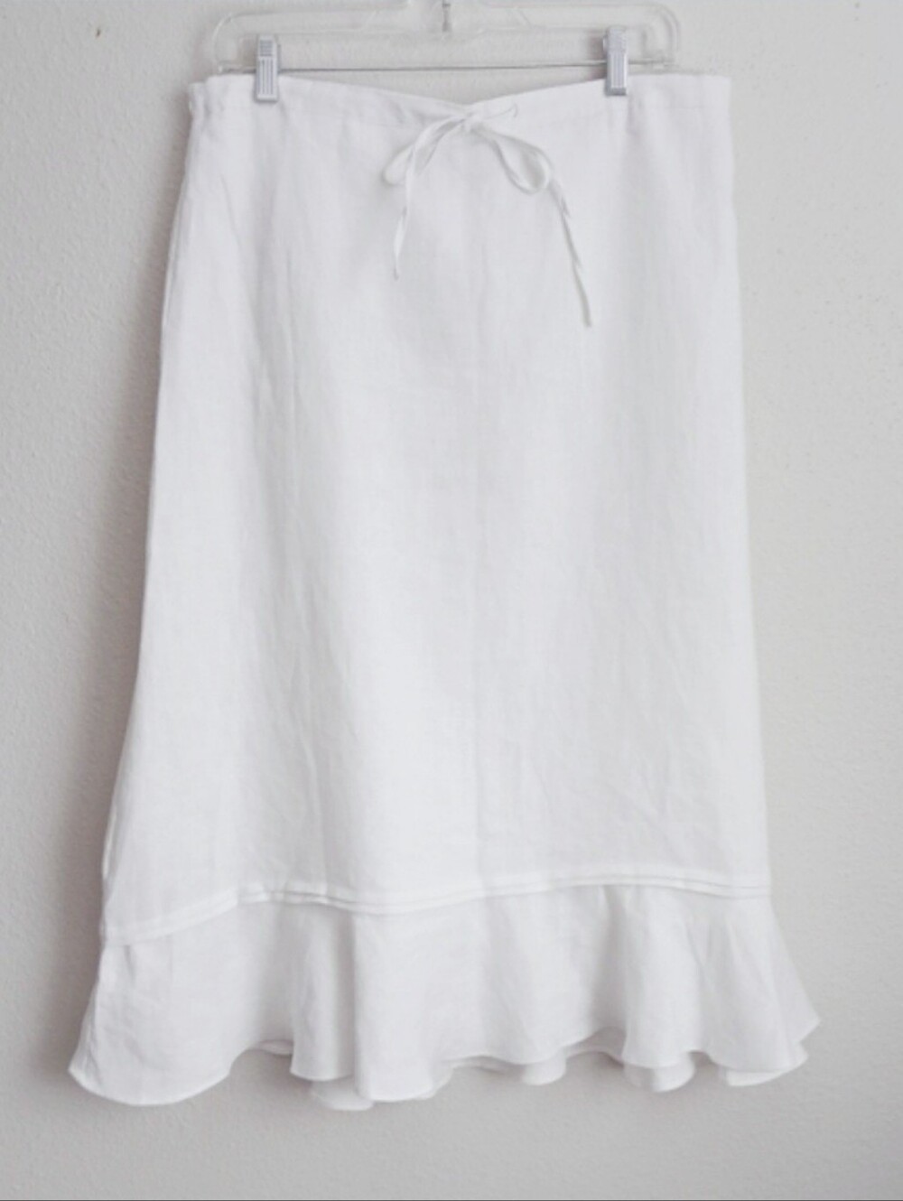 Choices White Linen Skirtset Size Petite Large Lagenlook - Picture 7 of 13